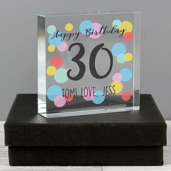 Birthday Confetti Personalised Crystal Token, 5 of 6