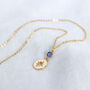 Gold Plated Starburst Birthstone Necklace, thumbnail 3 of 8