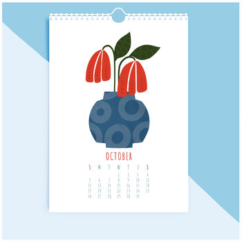 2025 Floral Illustrated Mini Wall Calendar, 3 of 6