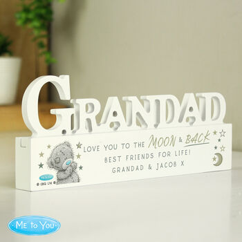 Personalised Grandad Moon And Back Ornament, 2 of 2