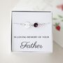 Loss Of Father Gift – Sterling Silver Initial And Birthstone Bracelet, thumbnail 1 of 10