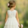 Juniper In Ivory White Party Or Flower Girl Dress, thumbnail 2 of 4