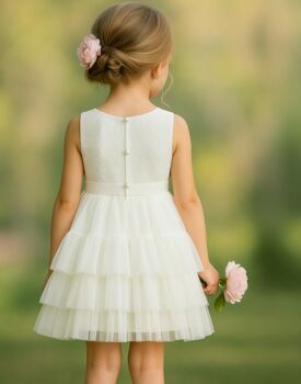Juniper In Ivory White Party Or Flower Girl Dress, 2 of 4