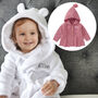 Personalised White Baby Gown With Pink Cardigan Set, thumbnail 1 of 12
