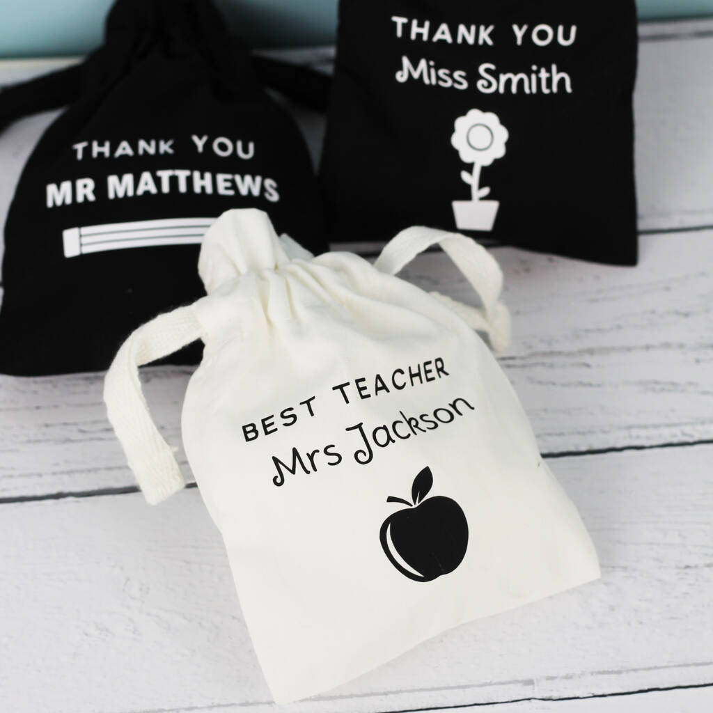 Thank You Teacher Personalised Mini Gift Bags By Lily and Wonder