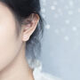 Sterling Silver Origami Crane Stud Earrings, thumbnail 2 of 6