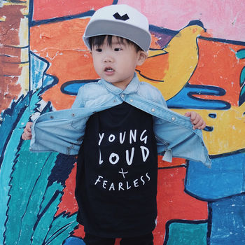 Young Loud And Fearless Unisex Baby And Kids T Shirt, 2 of 8