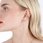 Drop Earring With Cuff, thumbnail 1 of 4