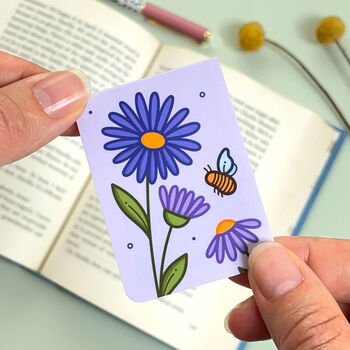 September Magnetic Birth Flower Bookmark Aster, 4 of 7