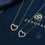 Open Heart Cz Necklace In Sterling Silver, thumbnail 1 of 11