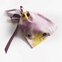 Lemon/Lilac Mistletoe Organic Cotton Christmas Pouch, thumbnail 7 of 8