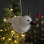 Wool Dove Hanging Decoration, thumbnail 2 of 4