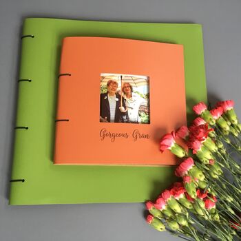 Personalised Leather Photo Album Frame Fronted, 7 of 9