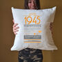 Personalised 80th Birthday Gift 1945 Cushion, thumbnail 4 of 9