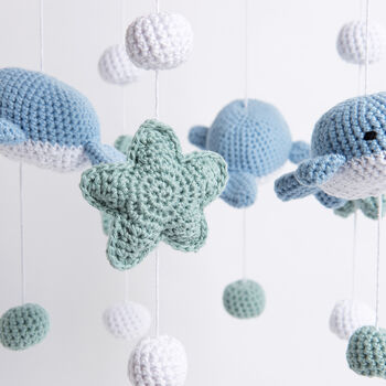 Whale And Starfish Baby Mobile Easy Crochet Kit, 4 of 7