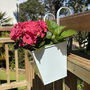 Pair Of Ice White Hanging Balcony Planters, thumbnail 2 of 7