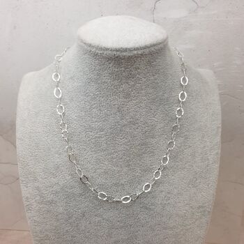 Ladies Sterling Silver Hammered Chain, 4 of 7