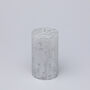 G Decor Adelle Silver Veil Signature Waxwork Pillar Candle In Frosted Metallic Grey, thumbnail 4 of 5