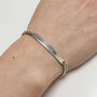 Personalised Child's Sterling Silver Chain And Link Bracelet, thumbnail 1 of 5