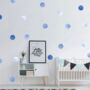 Polka Dots Blue Baby's Nursery Wall Decor, thumbnail 5 of 12