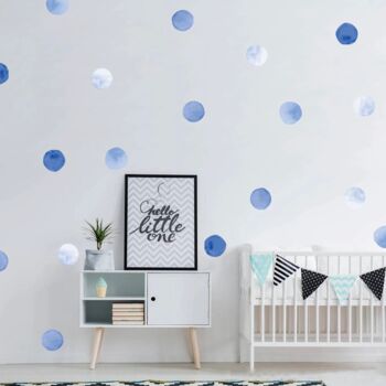 Polka Dots Blue Baby's Nursery Wall Decor, 5 of 12