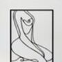 Female Body Outlines Black Wall Art Wall, thumbnail 2 of 4