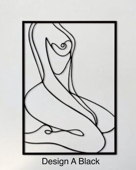 Female Body Outlines Black Wall Art Wall, 2 of 4