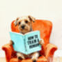 Your Own Dog Reading Book Wall Art Print, Customise Colours And Book Title, thumbnail 9 of 12