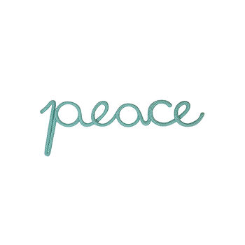 Aqua 'Peace' Rope Word, 2 of 2