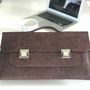 Leather Document Laptop Case, thumbnail 1 of 5