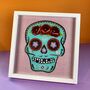 Day Of The Dead, Sugar Skull Reverse Glass Gold Leaf, thumbnail 1 of 8