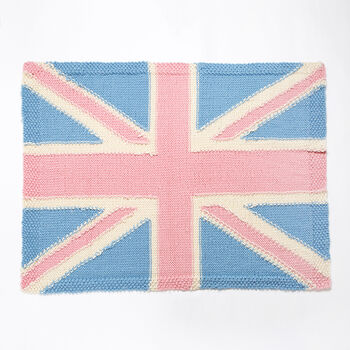 Union Jack Blanket Pastel Knitting Kit, 5 of 8