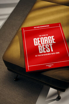 George Best Personalised UK Sports Gift Newspaper Book, 11 of 11