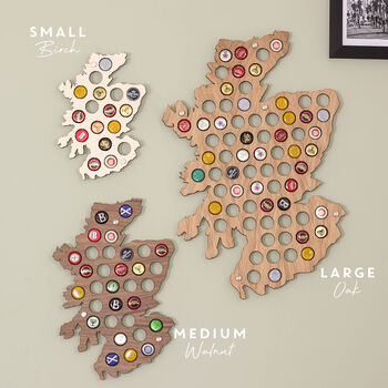 Personalised Scotland Beer Cap Collector Map Art, 6 of 6