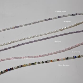 Dainty Crystal Gemstone Choker Necklace, 5 of 7