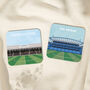 Illustrated Football Stadium Coaster Gift Request Any Stadium, thumbnail 5 of 8