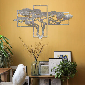 African Savannah Metal Tree Wall Art: Home Decor, 5 of 11
