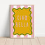 Ciao Bella Border Colourful Art Print, thumbnail 1 of 3