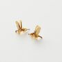 Fable Enamel Flying Robin Stud Earrings, thumbnail 2 of 5