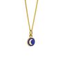 Indigo Blue Moon Enamel Necklace Gold Vermeil Plated, thumbnail 1 of 4