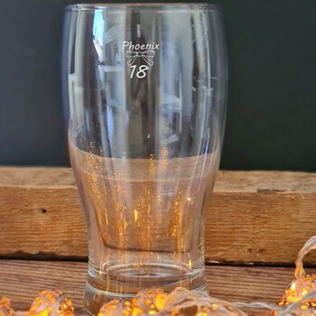 18th Birthday Bow Tie Beer Glass, 3 of 8