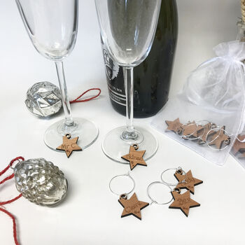 Personalised Five Star Wine Glass Charms, 2 of 12