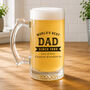 Personalised Best Dad Beer Glass, thumbnail 1 of 2