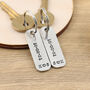 Couples Anniversary Gift Pair Of Personalised Keyrings, thumbnail 5 of 7