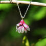 Magnolia Pink Flower Pendant Necklace, thumbnail 1 of 5