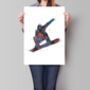 Set Of Four Snowboarder Wall Art Prints, thumbnail 2 of 6