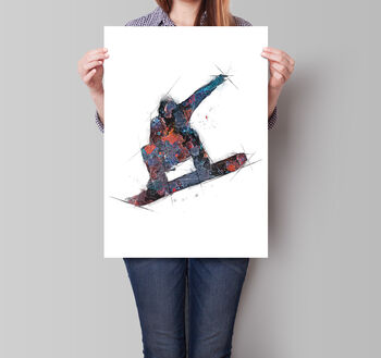 Set Of Four Snowboarder Wall Art Prints, 2 of 6