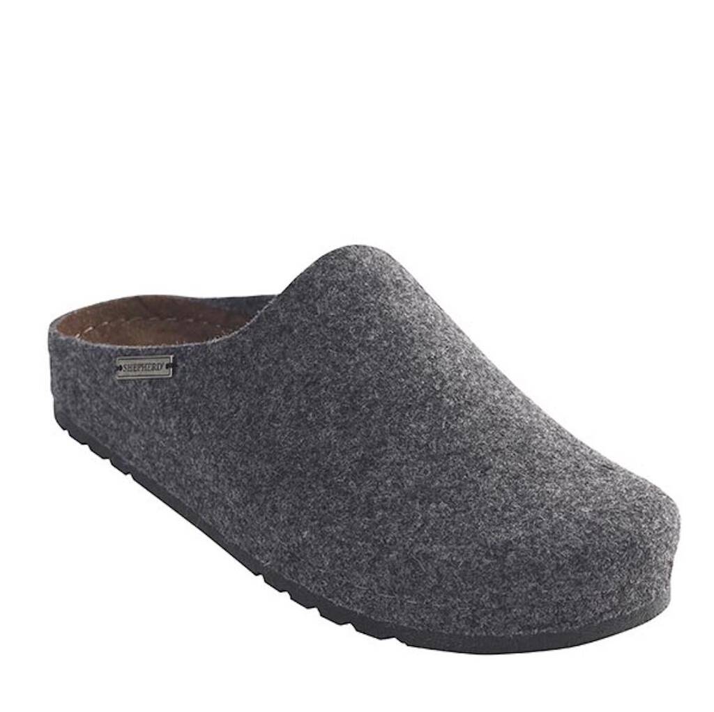 grey felt slippers