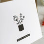 Floral Thank You Card, Dymo Style, thumbnail 2 of 3