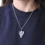 Guardian Angel Pendant Necklace | Black Agate, thumbnail 1 of 6